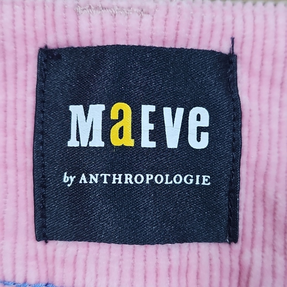 Maeve Anthropologie The Colette Light Pink Corduroy High Rise Wide Leg Crop Pant - Picture 9 of 16